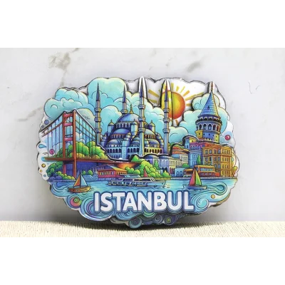 BUĞZ Ahşap İstanbul Temalı Magnet - Model 11