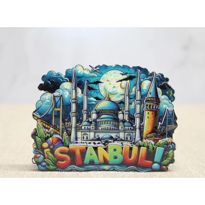 BUĞZ Ahşap İstanbul Temalı Magnet - Model 2