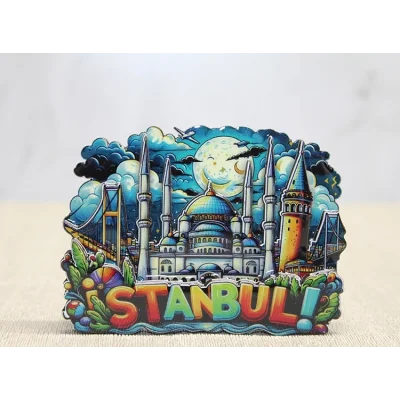 BUĞZ Ahşap İstanbul Temalı Magnet - Model 2