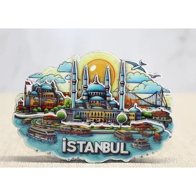 BUĞZ Ahşap İstanbul Temalı Magnet - Model 3