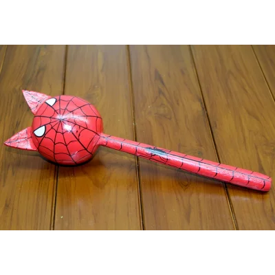 BUĞZ Ahşap Kedili Spiderman Marakas Tekli