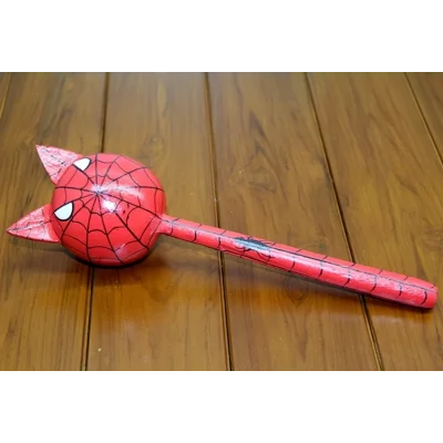 BUĞZ Ahşap Kedili Spiderman Marakas Tekli Polos:24