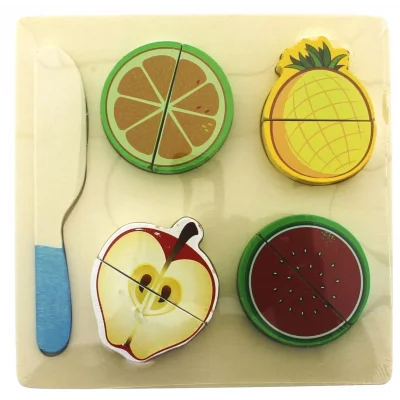  Ahşap Kesilebilir Meyveler Elma Karpuz ananas Mandalina