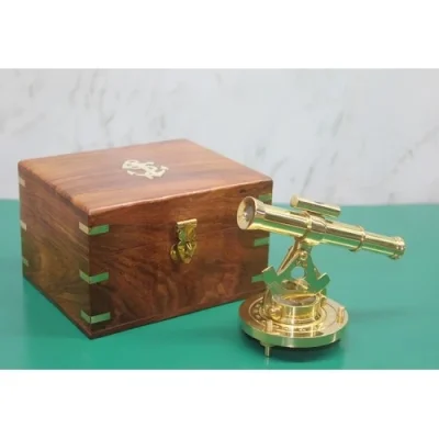  Ahşap Kutulu Pusulalı Dürbün