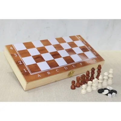  Ahşap Kutulu Satranç Model 1