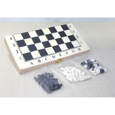 BUĞZ Ahşap Kutulu Satranç Tavla Seti Model 4