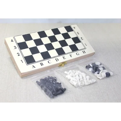 BUĞZ Ahşap Kutulu Satranç ve Tavla Seti - Model 1