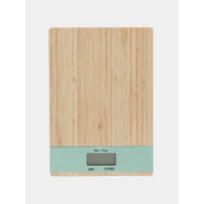 BUĞZ Ahşap Lüks Dijital Ekranlı 15 Kg 1 Gr Çok Şık Hassas Elektronik Mutfak Terazisi