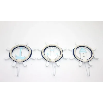 BUĞZ Ahşap Marin Dümenli Askılık Alk2476