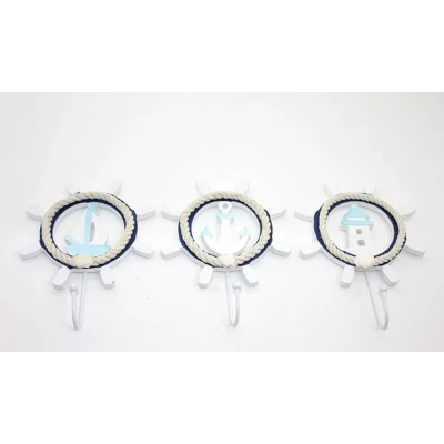 BUĞZ Ahşap Marin Dümenli Askılık Alk2476