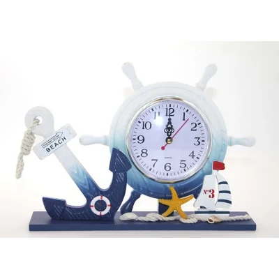 BUĞZ Ahşap Marin Dümenli Saat Alk2454