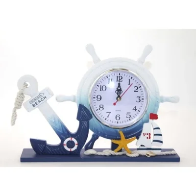  Ahşap Marin Dümenli Saat Model 1