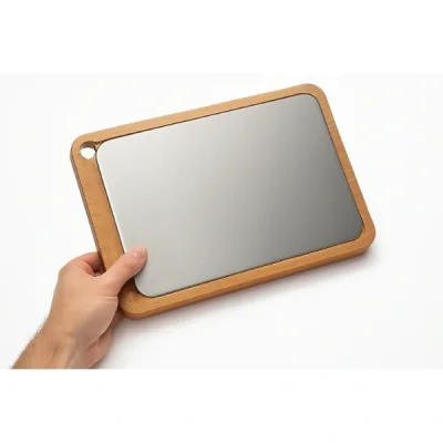 BUĞZ Ahşap Paslanmaz Çelik Kesim Ve Sunum Tahtası