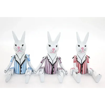 BUĞZ Ahşap Sallanan Tavşan Figürü