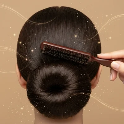 BUĞZ Ahşap Saplı Topuz Tarağı