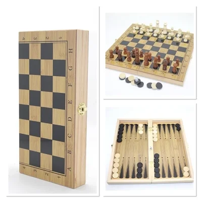 BUĞZ Ahşap Satranç Ve Tavla Seti Alk4233