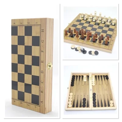 BUĞZ Ahşap Satranç Ve Tavla Seti Alk4242