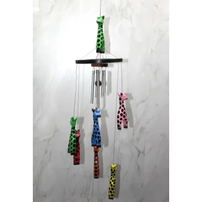 BUĞZ Ahşap Zürafali Rüzgar Çani Sayang:3