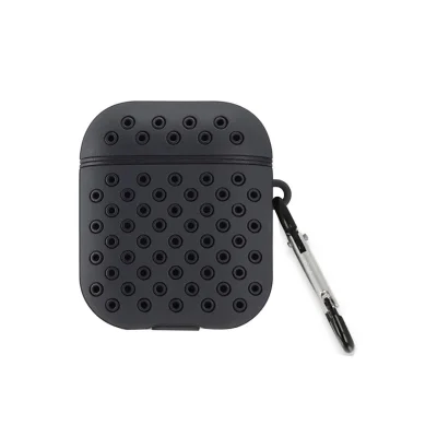 BUĞZ Airpods 2 (2.nesil) Spor Delikli Kılıf - Siyah-siyah