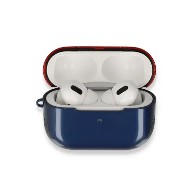 BUĞZ Airpods 3 (3.nesil) 3in1 Kılıf - Lacivert-kırmızı