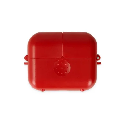 BUĞZ Airpods 3 (3.nesil) Basmalı Kılıf - Kırmızı