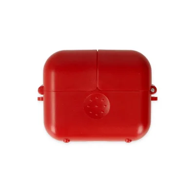 BUĞZ Airpods 3 (3.nesil) Basmalı Kılıf - Kırmızı