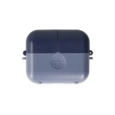 BUĞZ Airpods 3 (3.nesil) Basmalı Kılıf - Mavi-lacivert