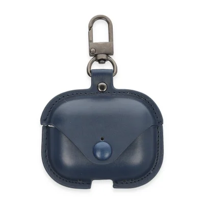 BUĞZ Airpods 3 (3.nesil) Çanta Deri Kılıf - Lacivert