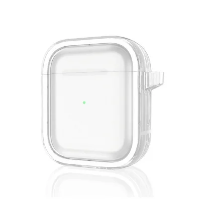 BUĞZ Airpods 4 (4.nesil) Shiny Şeffaf Kılıf - Beyaz