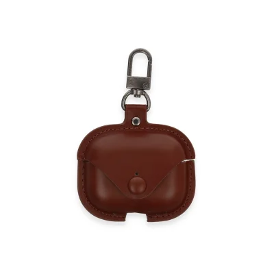 BUĞZ Airpods Pro 2 (2.nesil) Çanta Deri Kılıf - Kahverengi