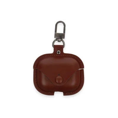 BUĞZ Airpods Pro 2 (2.nesil) Çanta Deri Kılıf - Kahverengi