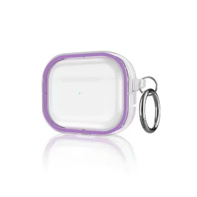 BUĞZ Airpods Pro 2 (2.nesil) Shiny Şeffaf Kılıf - Mor