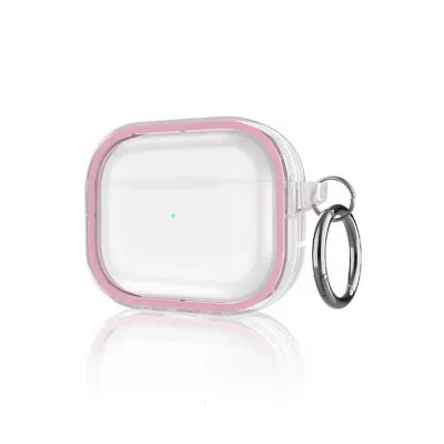 BUĞZ Airpods Pro 2 (2.nesil) Shiny Şeffaf Kılıf - Pembe
