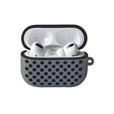 BUĞZ Airpods Pro 2 (2.nesil) Spor Delikli Kılıf - Gri-siyah