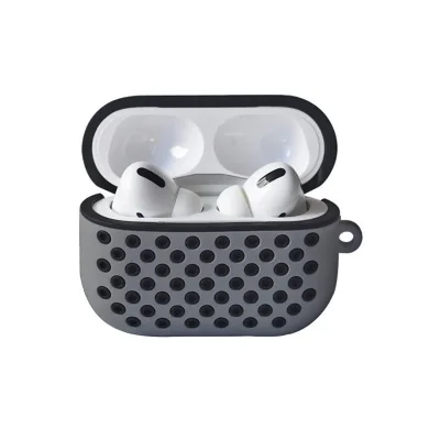 BUĞZ Airpods Pro 2 (2.nesil) Spor Delikli Kılıf - Gri-siyah