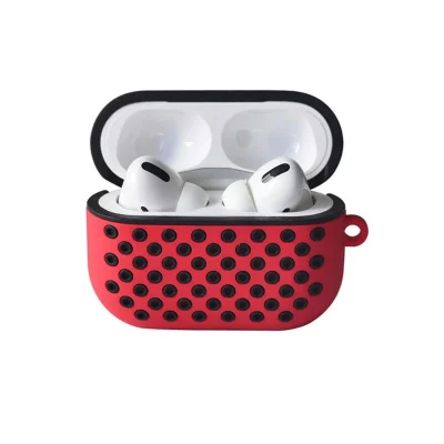 BUĞZ Airpods Pro 2 (2.nesil) Spor Delikli Kılıf - Kırmızı-siyah