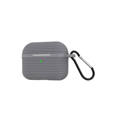 BUĞZ Airpods Pro 3 (3.nesil) Raven Silikon Kılıf - Gri