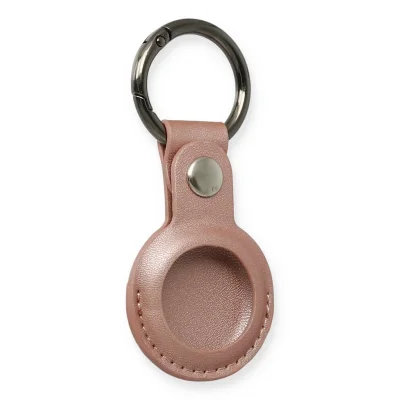 BUĞZ Airtag Anahtarlık Deri Kılıf - Rose Gold