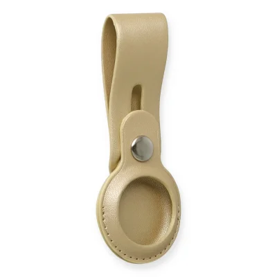 BUĞZ Airtag Askılı Deri Kılıf - Gold