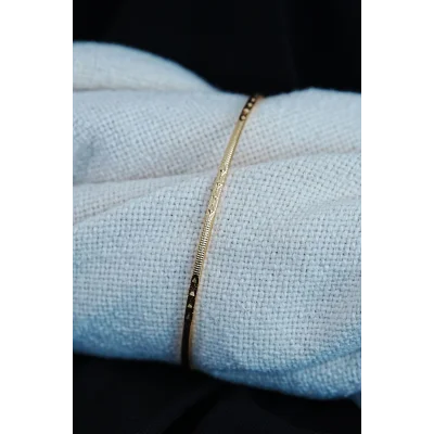 BUĞZ Ajda Bilezik Baklava Desenli 22 Ayar Kaplama 2 Adet