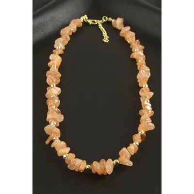 BUĞZ Akik Kırık Doğaltaş Kolye