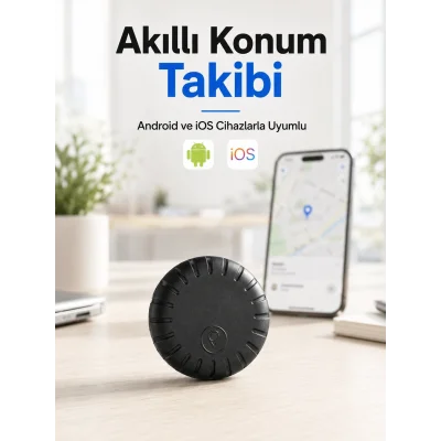 BUĞZ Akıllı GPS Takip Cihazı Android ve iOS Uyumlu 2 Yıl Pil Ömürlü Mini Konum Bulucu
