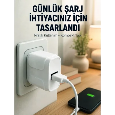 BUĞZ Akıllı Güvenlik Korumalı USB Şarj Başlığı 12W Güç Çıkışı