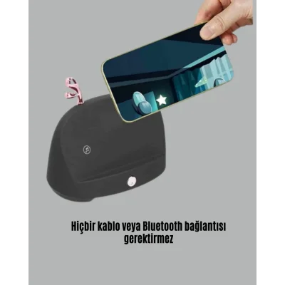 BUĞZ Akıllı Kablosuz Telefon Tutucu ve Stereo Hoparlör – Kolay Kullanım ve Yüksek Ses Kalitesi - Lisinya