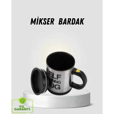 BUĞZ Akıllı Kendi Kendini Karıştıran Termal Kupa – Paslanmaz Çelik