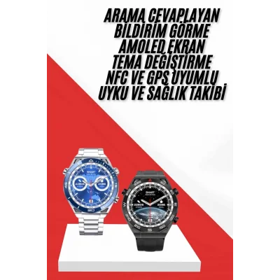BUĞZ Akıllı Saat 1.62 İnç Ultimate Nabız Sensörlü Sesli Görüşme Yapabilen Yeni Nesil - BUĞZ