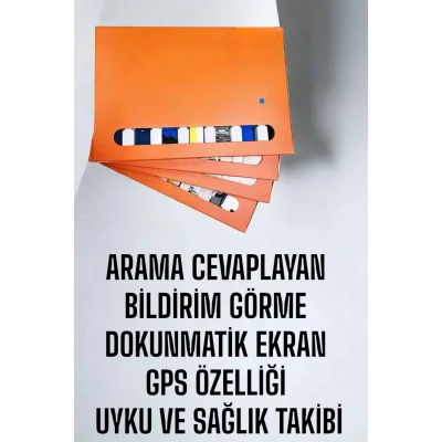 BUĞZ Akıllı Saat 7 Kordonlu Bildirim Görebilen Metal Kordon GPS Özelliği - BUĞZ