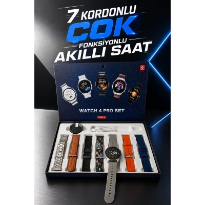 BUĞZ Akıllı Saat 7 Kordonlu Yeni Nesil Arama Cevaplayan Çok Fonksiyonlu