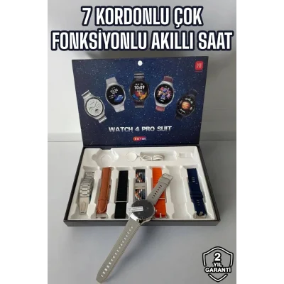  Akıllı Saat 7 Kordonlu Yeni Nesil Arama Cevaplayan Çok Fonksiyonlu