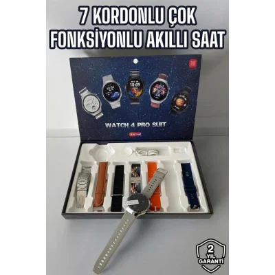 BUĞZ Akıllı Saat 7 Kordonlu Yeni Nesil Arama Cevaplayan Çok Fonksiyonlu - BUĞZ